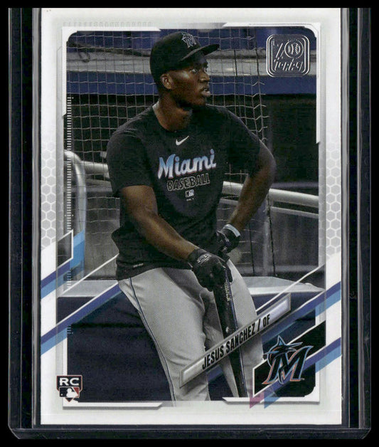 Jesus Sanchez #269 Rookie 2021 Topps Miami Marlins Image Variation Holding Bat