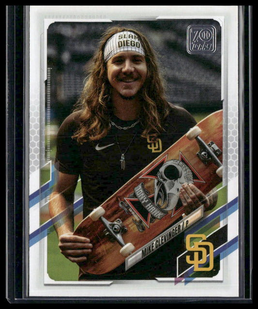 Mike Clevinger #265 2021 Topps San Diego Padres Image Variation Skateboard