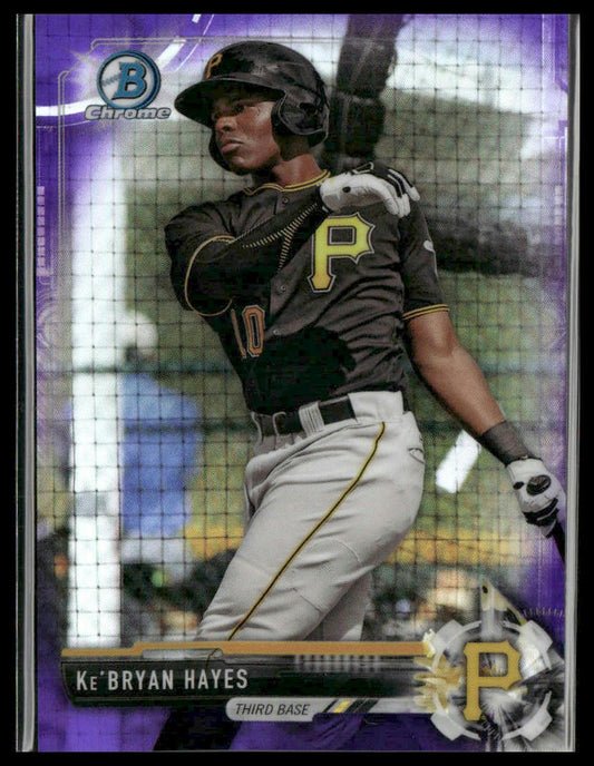 Ke'Bryan Hayes #BCP105 2017 Bowman Chrome Prosp Purple #250 Pittsburgh Pirates