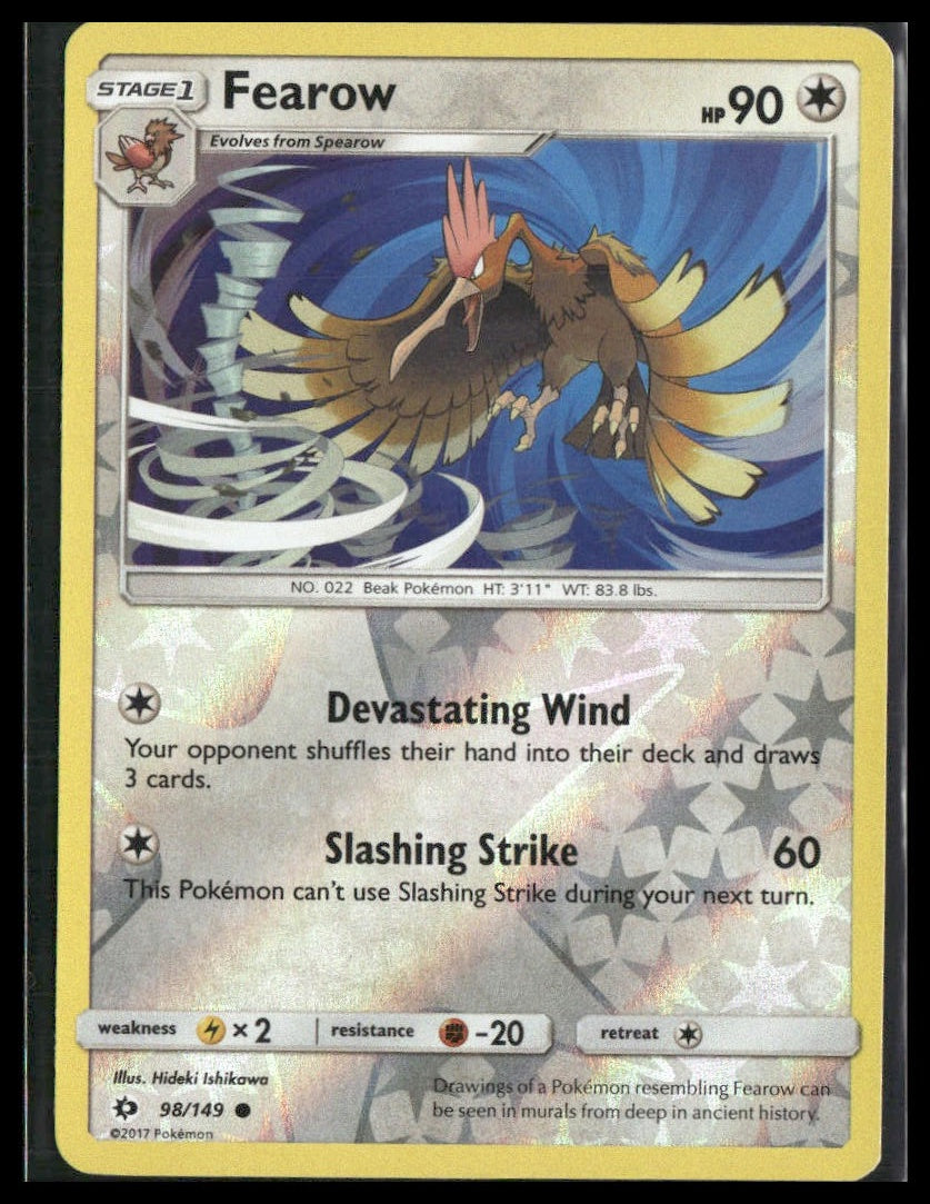 Fearow #98/149 Reverse Holo SM Base Set LP