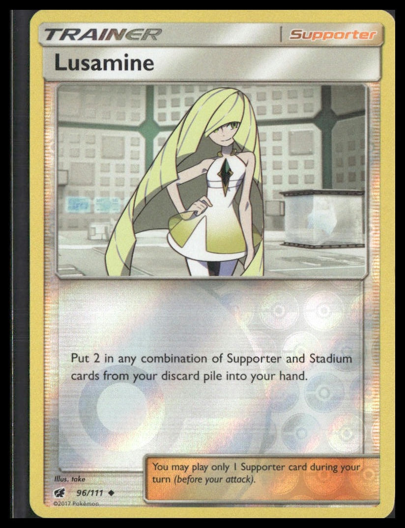 Lusamine #96/111 Reverse Holo SM - Crimson Invasion LP