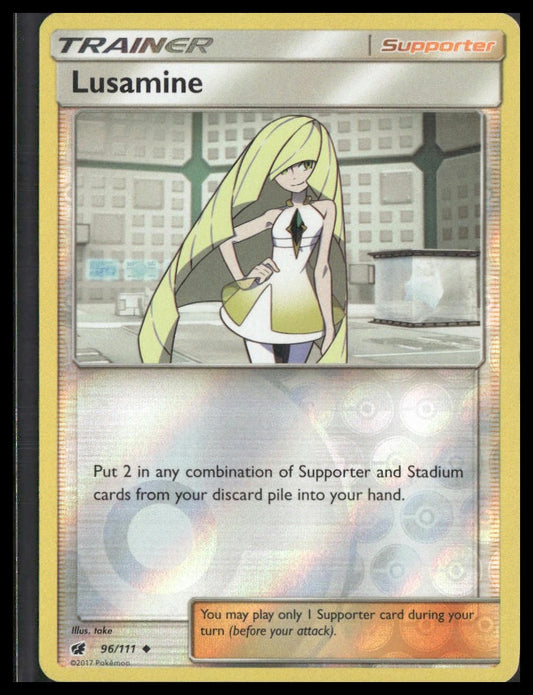 Lusamine #96/111 Reverse Holo SM - Crimson Invasion LP