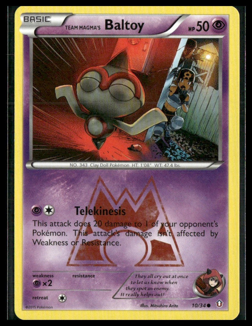 Team Magma's Baltoy #10/34 Double Crisis LP