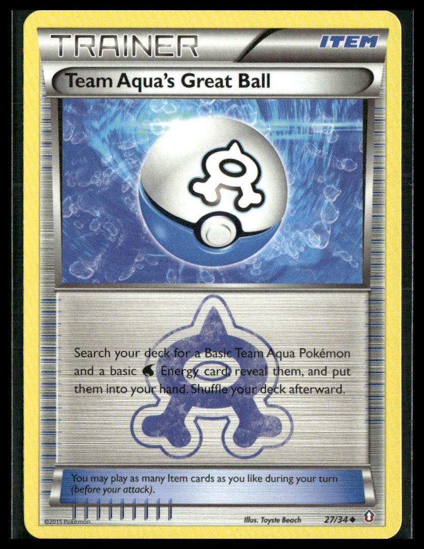 Team Aqua's Great Ball #27/34 Double Crisis VLP