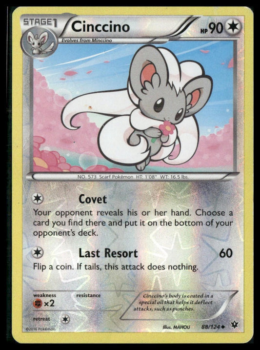 Cinccino #88/124 Reverse Holo XY - Fates Collide HP