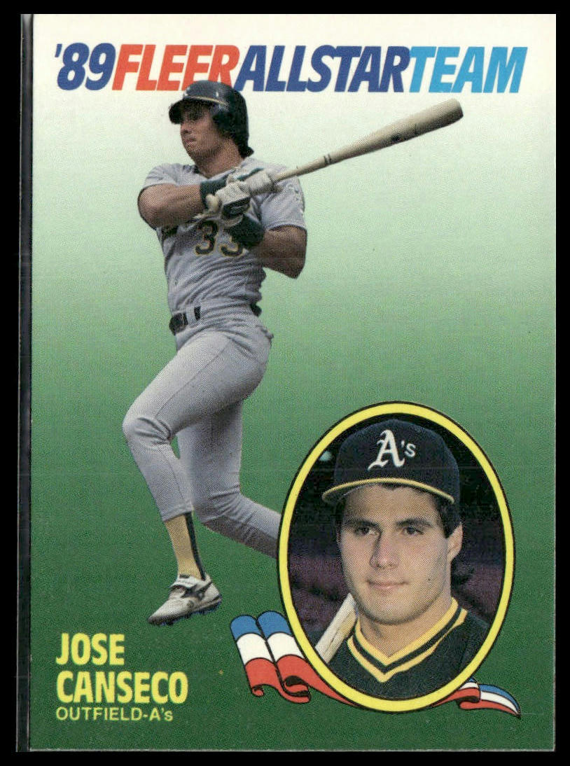 Jose Canseco #2 1989 Fleer '89 Fleer All-Star Team Oakland Athletics