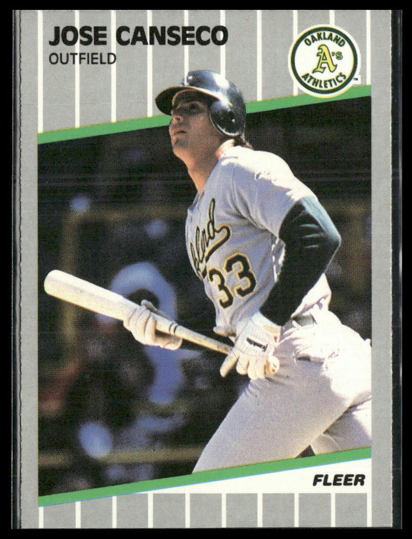 Jose Canseco #5 1989 Fleer Oakland Athletics