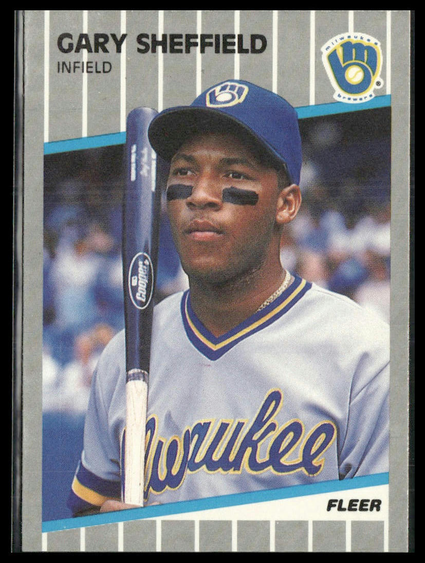 Gary Sheffield #196 Rookie 1989 Fleer Milwaukee Brewers