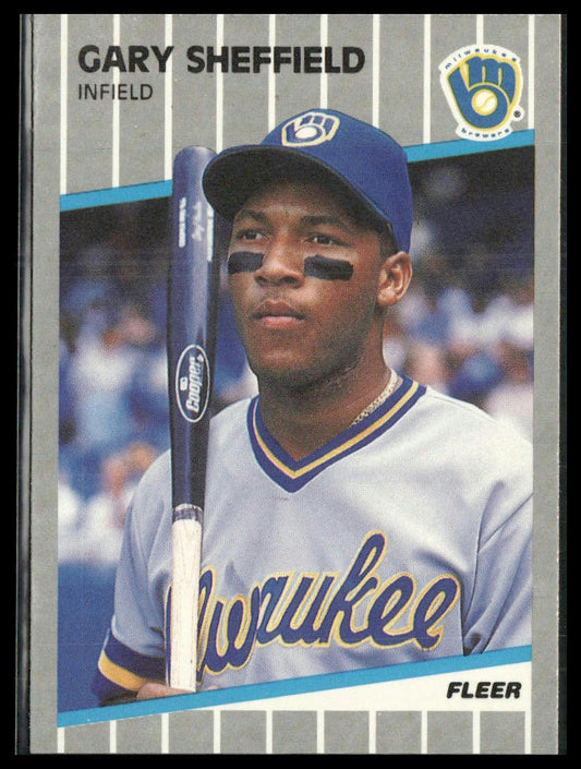 Gary Sheffield #196 Rookie 1989 Fleer Milwaukee Brewers