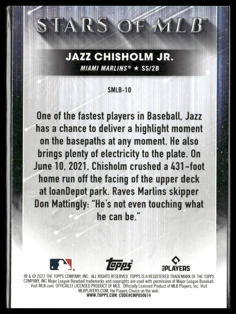 Jazz Chisholm Jr. #SMLB-10 2022 Topps Stars of MLB Miami Marlins