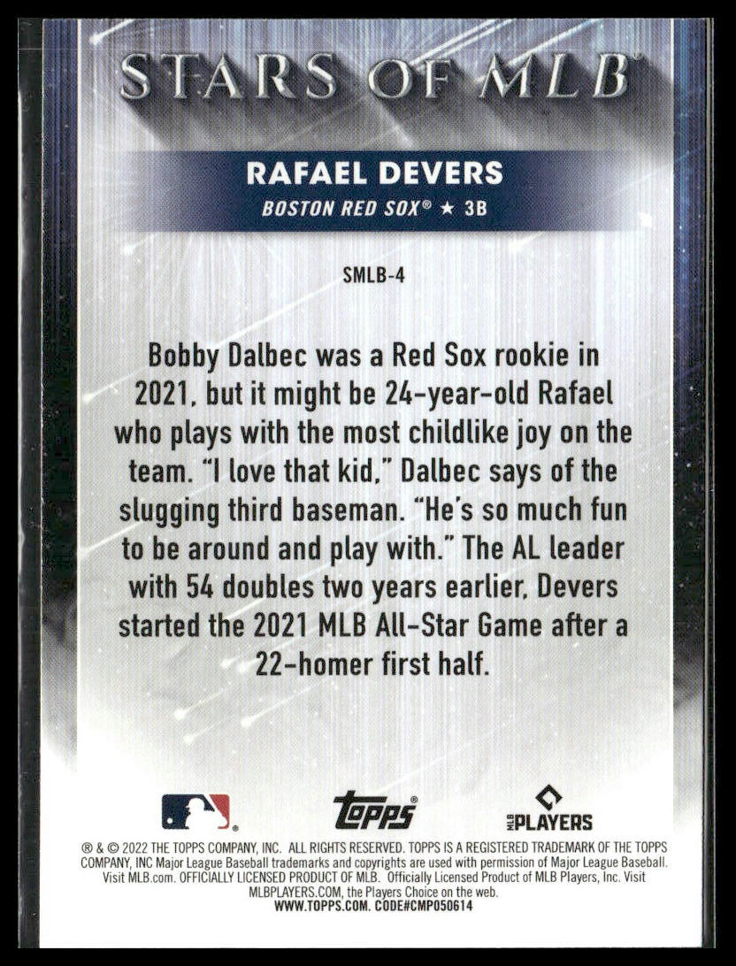 Rafael Devers #SMLB-4 2022 Topps Stars of MLB Boston Red Sox