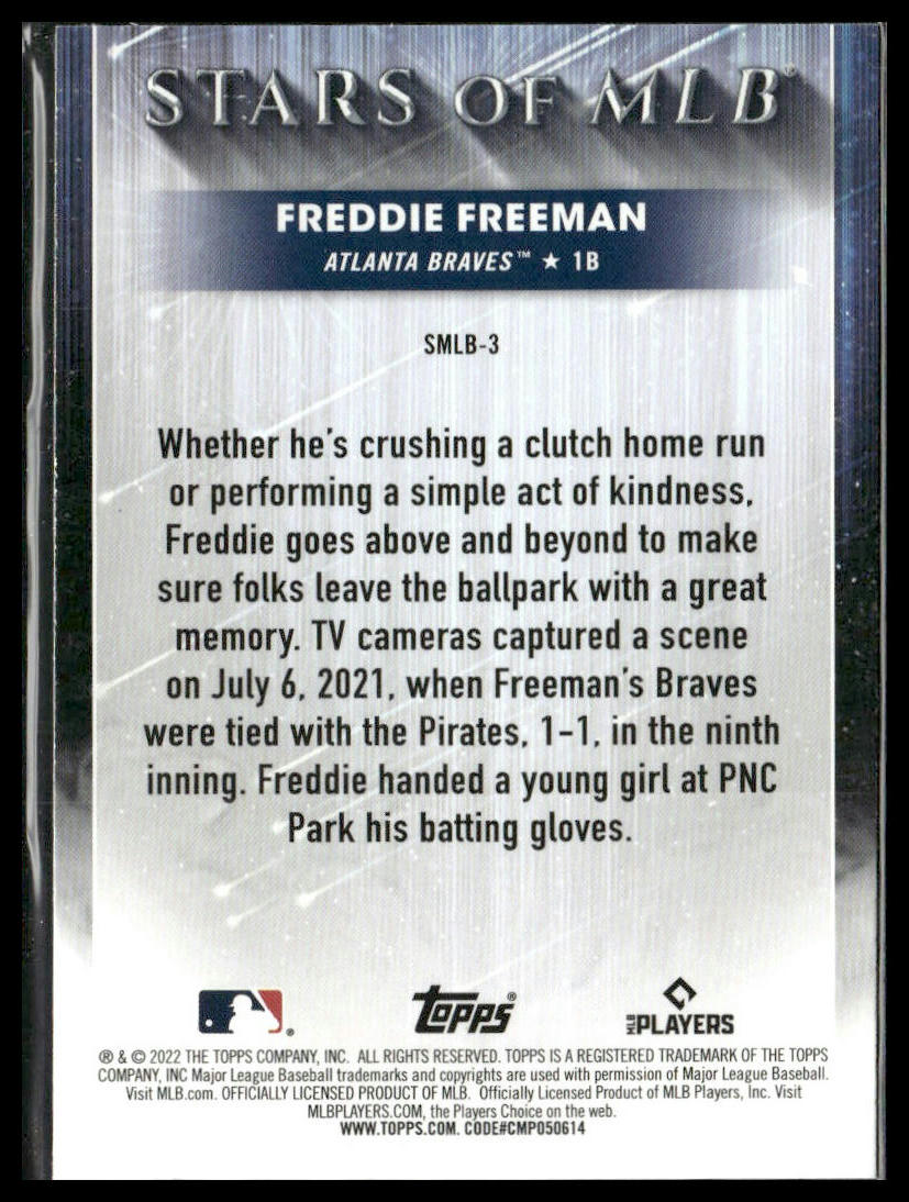Freddie Freeman #SMLB-3 2022 Topps Stars of MLB Atlanta Braves
