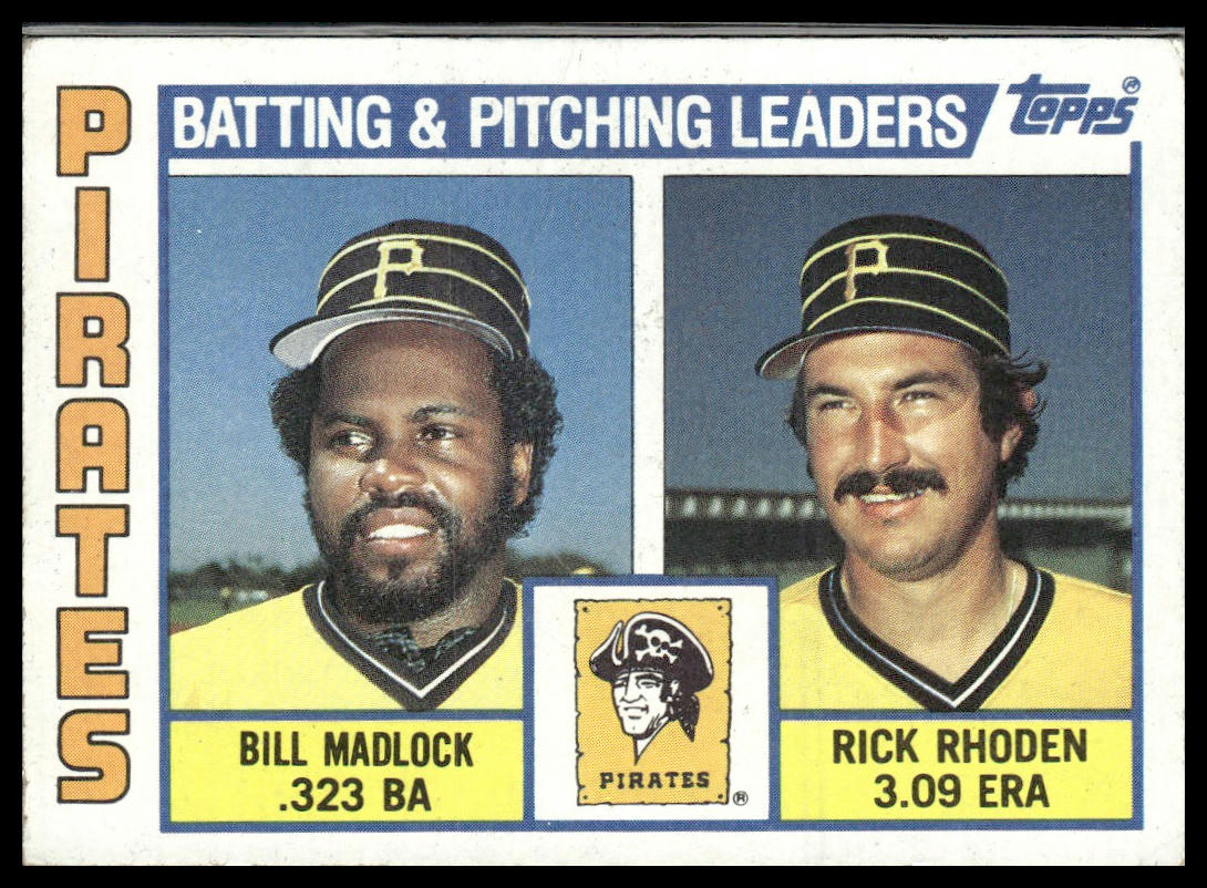 Pirates Leaders Checklist (Madlock / Rhoden) #696 1984 Topps Pittsburgh Pirates