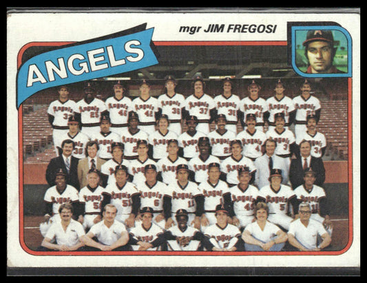 California Angels / Jim Fregosi Checklist #214 1980 Topps California Angels