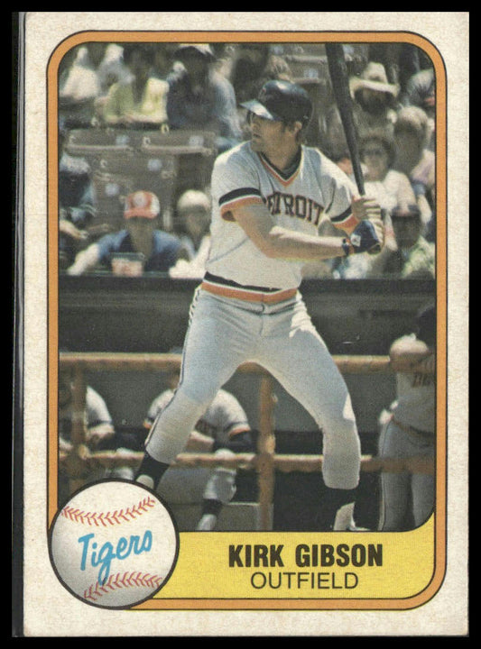 Kirk Gibson #481 Rookie 1981 Fleer Detroit Tigers