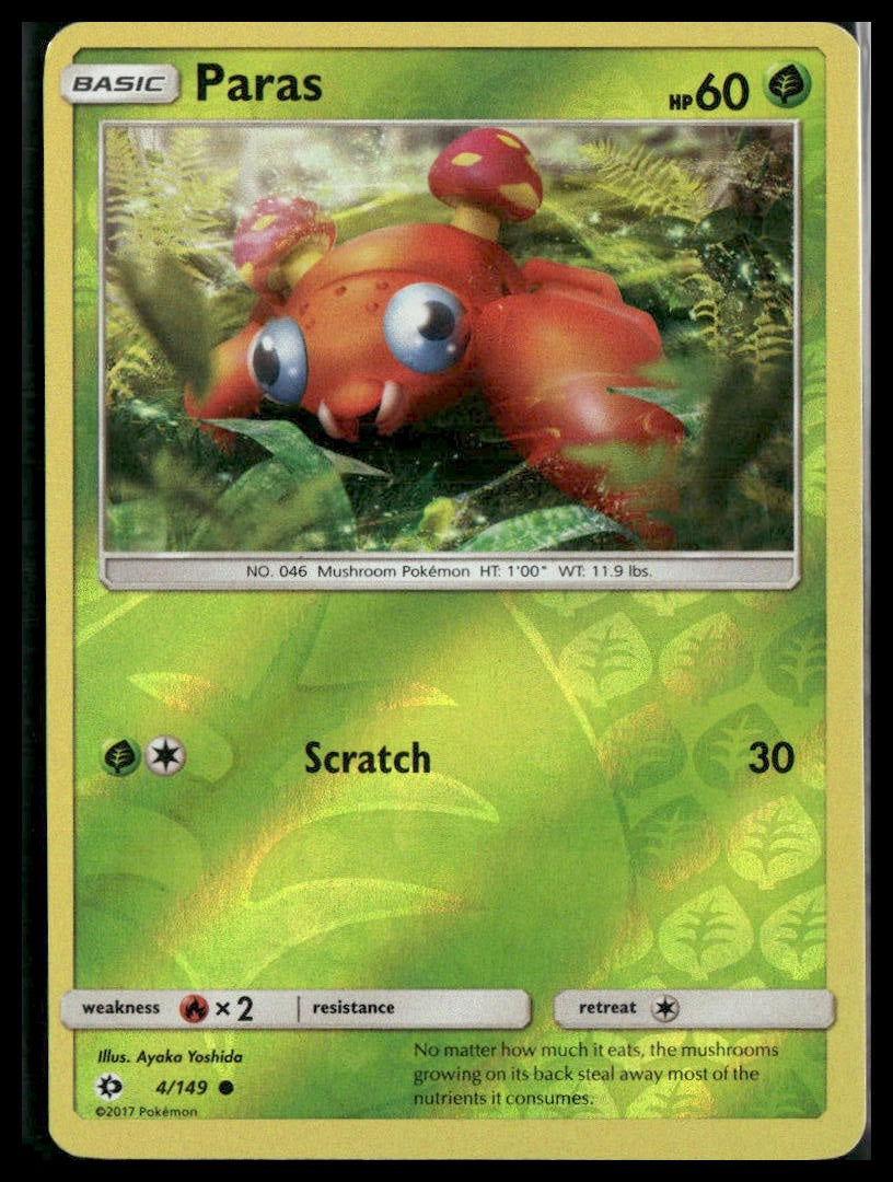 Paras #4/149 Reverse Holo SM Base Set LP