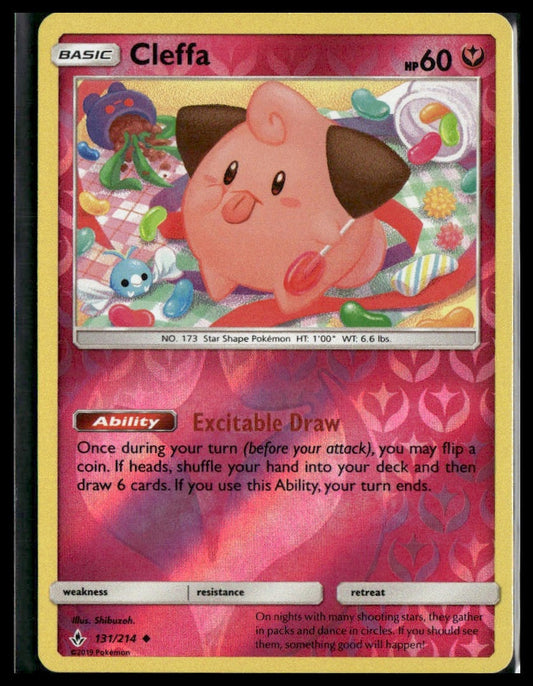 Cleffa #131/214 Reverse Holo SM - Unbroken Bonds NM