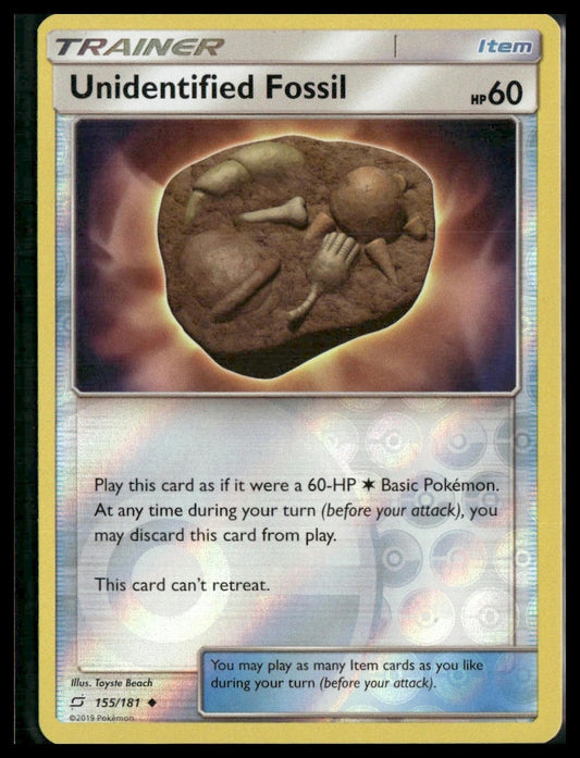 Unidentified Fossil #155/181 Reverse Holo SM - Team Up LP