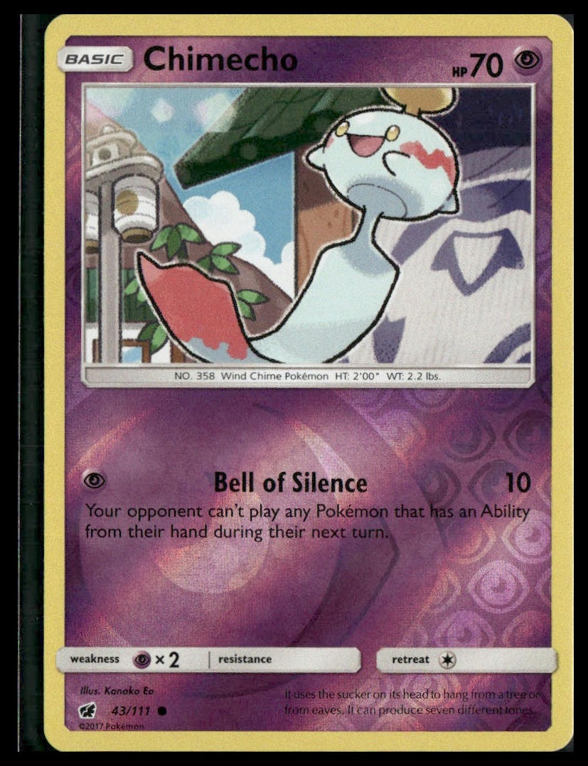 Chimecho #43/111 Reverse Holo SM - Crimson Invasion LP