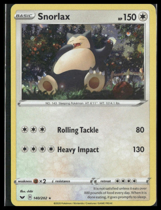 Snorlax #140/202 Cosmos Holo Sword & Shield LP