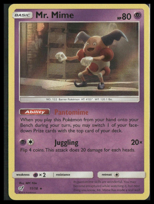Mr. Mime #11/18 Detective Pikachu NM