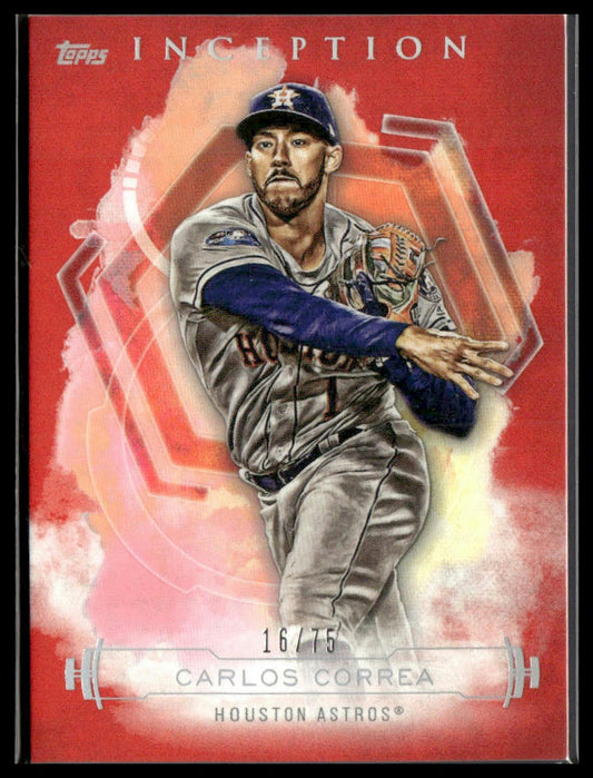 Carlos Correa #8 2019 Topps Inception Red #/75 Houston Astros