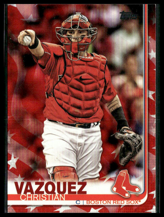 Christian Vazquez #373 2019 Topps Independence Day #/76 Boston Red Sox