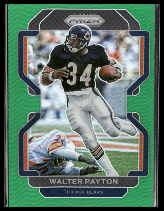 Walter Payton #165 2021 Panini Prizm Green Chicago Bears