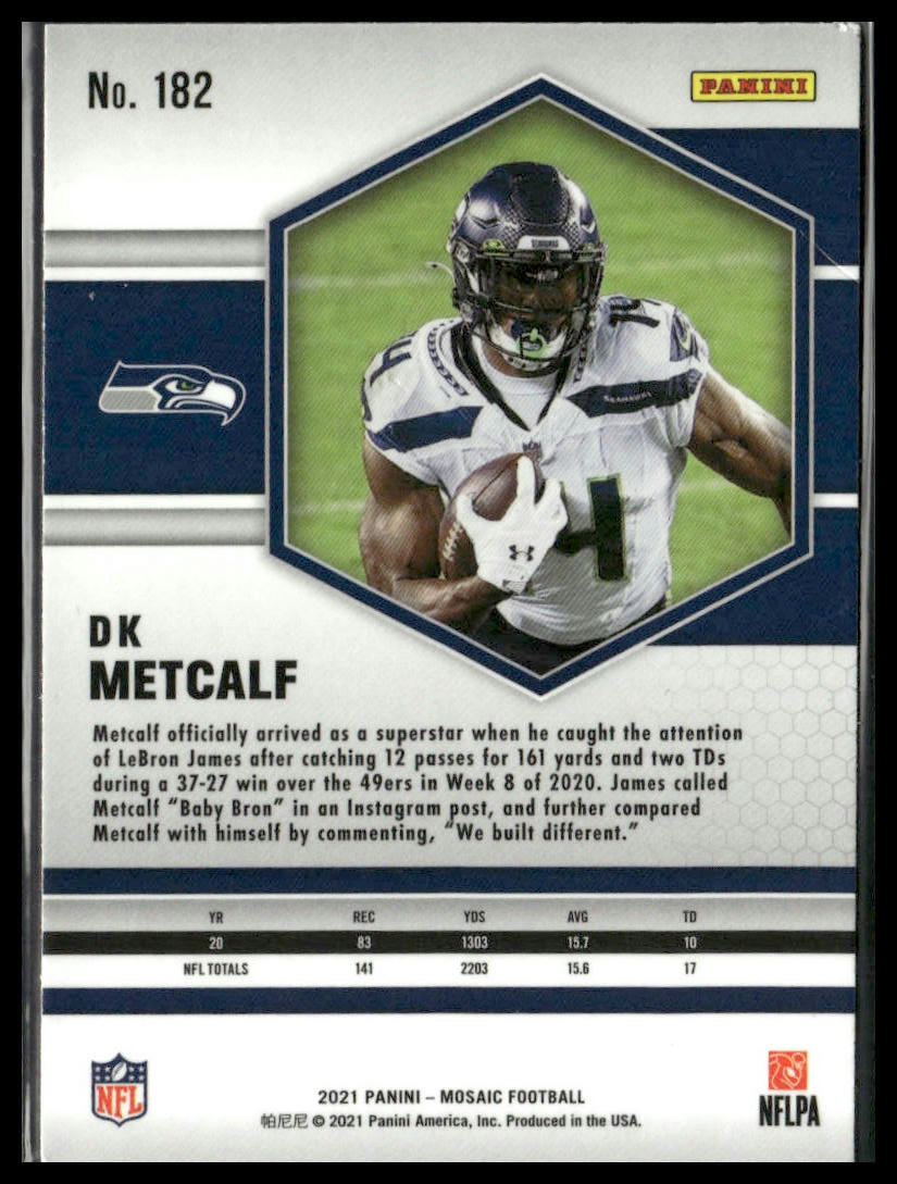 DK Metcalf #182 2021 Panini Mosaic Seattle Seahawks