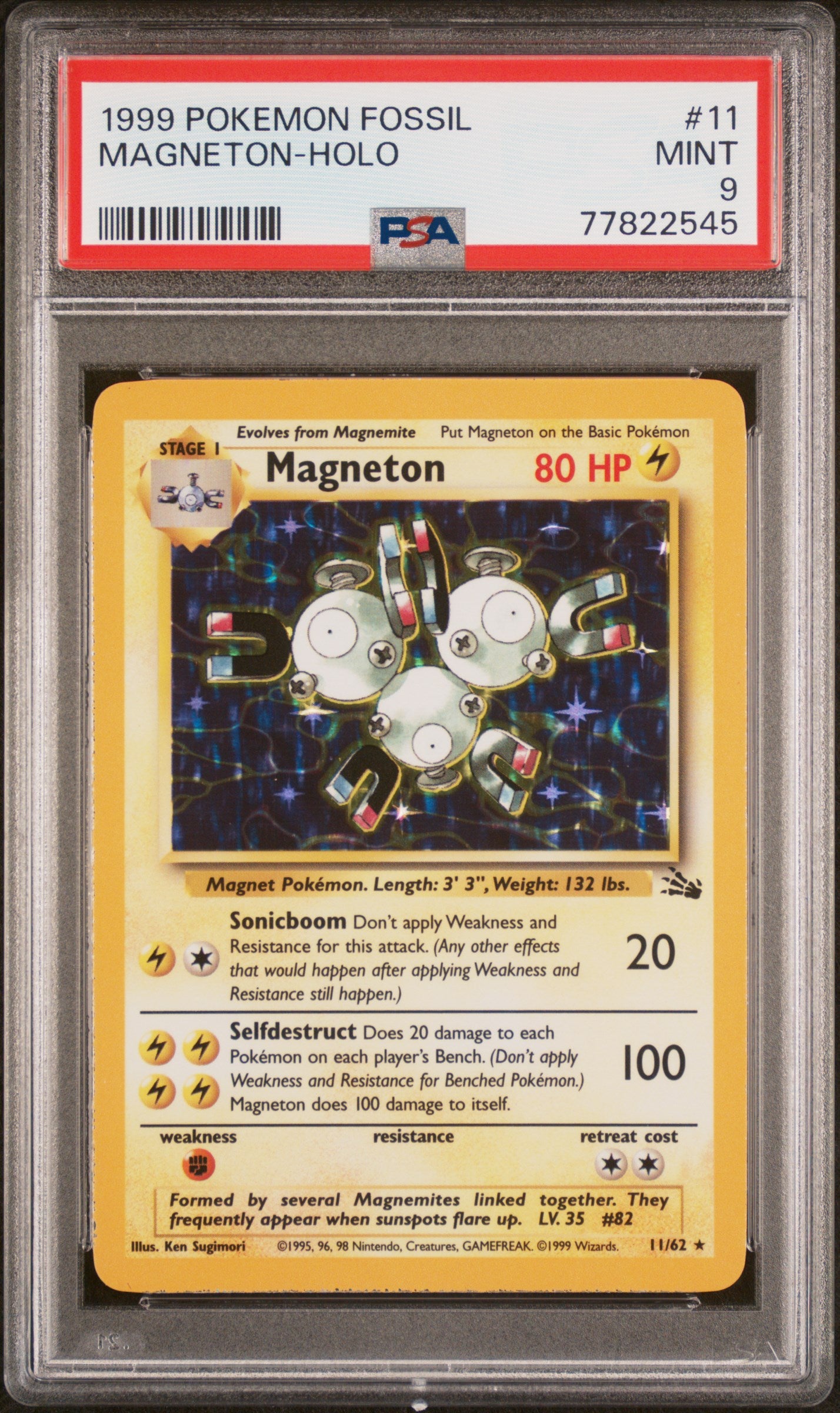PSA 9 Magneton #11 Fossil