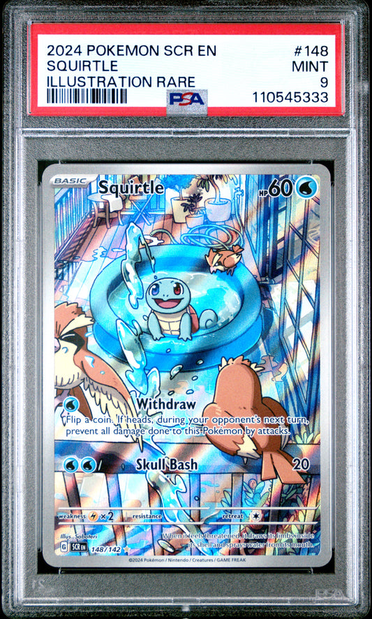 PSA 9 Squirtle #148 Stellar Crown