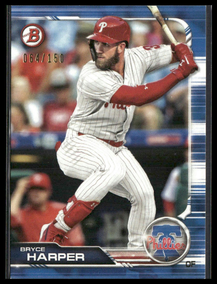 Bryce Harper #3 2019 Bowman Blue #/150 Philadelphia Phillies