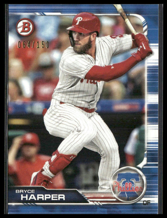 Bryce Harper #3 2019 Bowman Blue #/150 Philadelphia Phillies