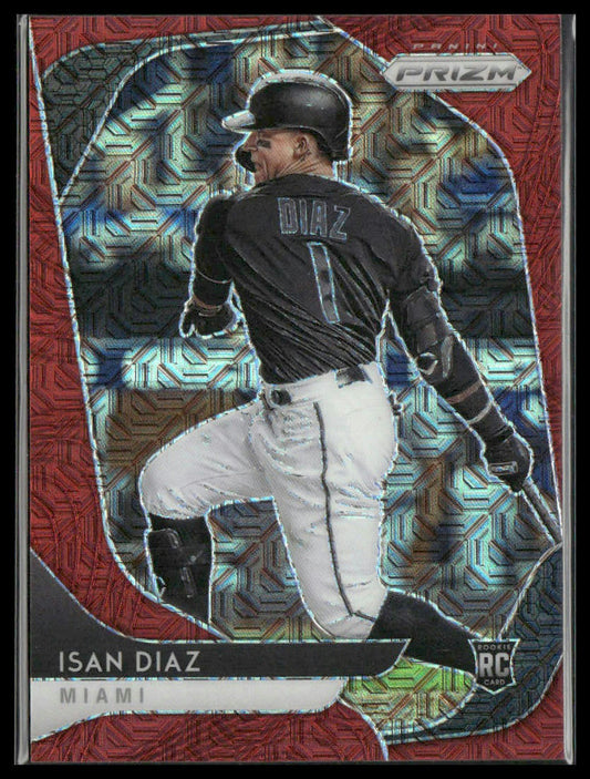 Isan Diaz #25 Rookie 2020 Panini Prizm Red Mojo Prizm #/149 Miami Marlins