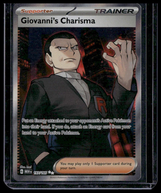 Giovanni's Charisma #197/165 Scarlet & Violet 151 NM