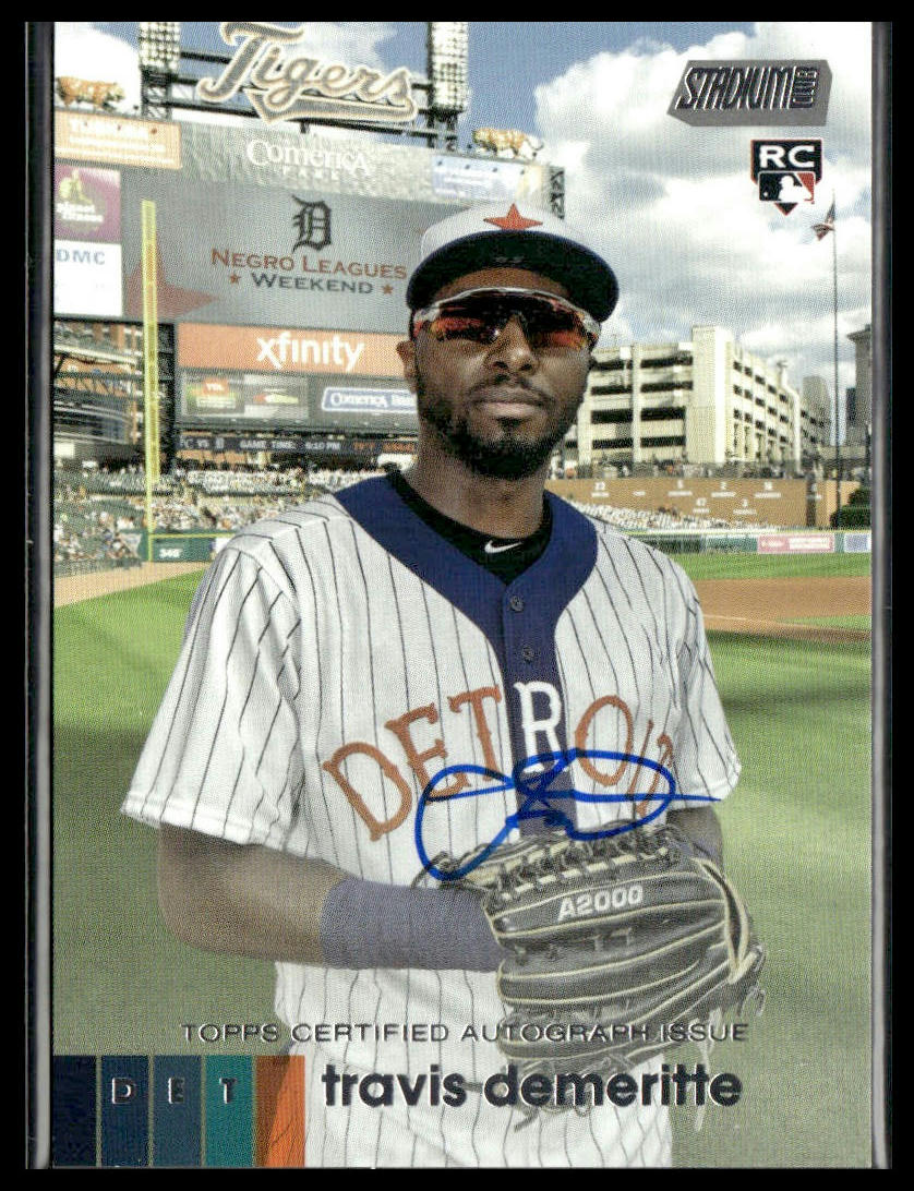 Travis Demeritte #ATD Rookie 2020 Stadium Club Autographs Detroit Tigers