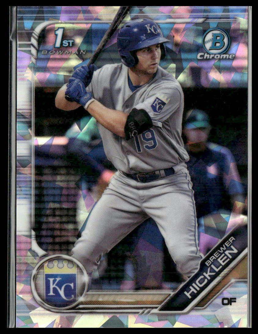 Brewer Hicklen #BCP-72 2019 Bowman Prospects Atomic Refractor Kansas City Royals