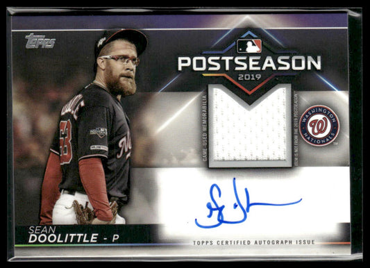 Sean Doolittle #PPAR-SD 2020 Topps Postseason Autograph #/50 Nationals