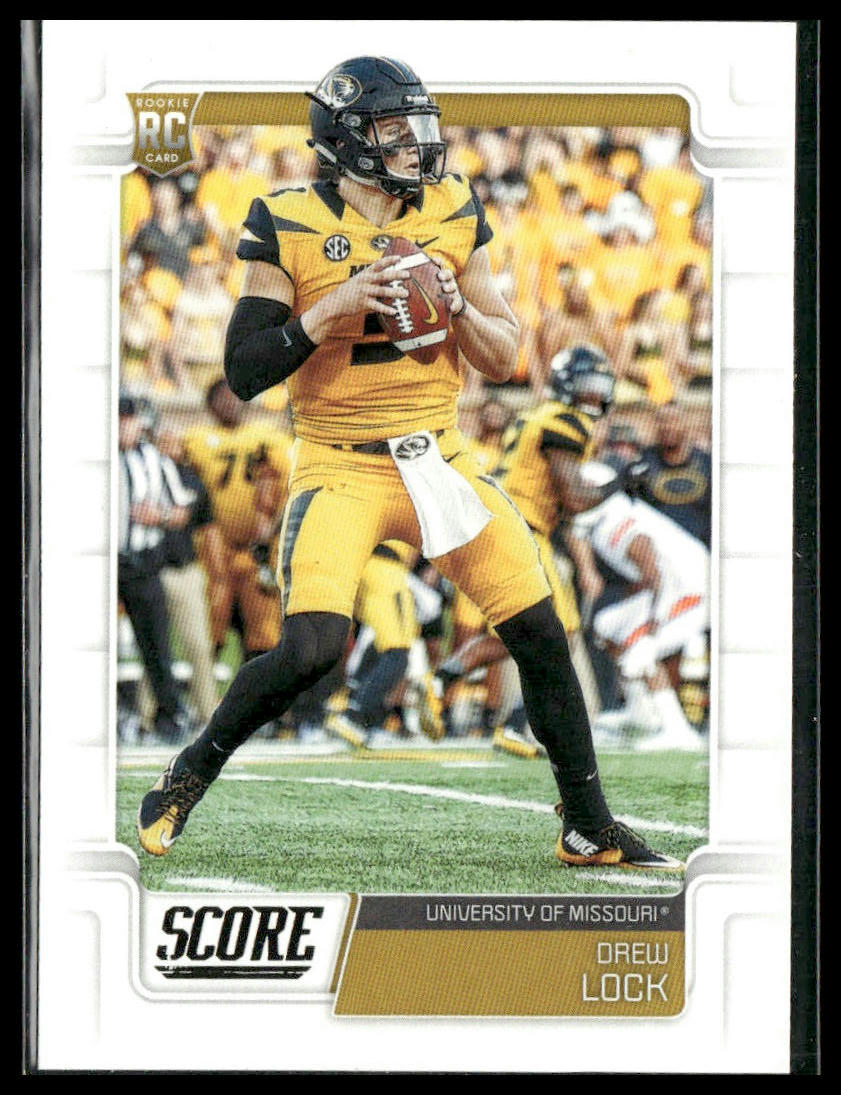 Drew Lock #334 Rookie 2019 Score Scorecard Missouri Tigers