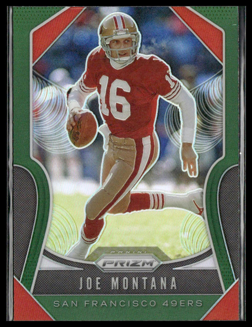 Joe Montana #292 2019 Panini Prizm Green San Francisco 49ers