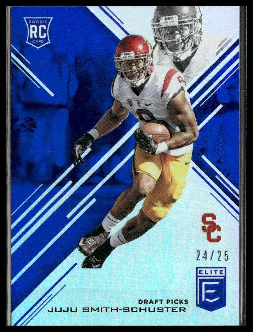 JuJu Smith-Schuster #113 Rookie 2017 Panini Elite Blue #/25 USC Trojans