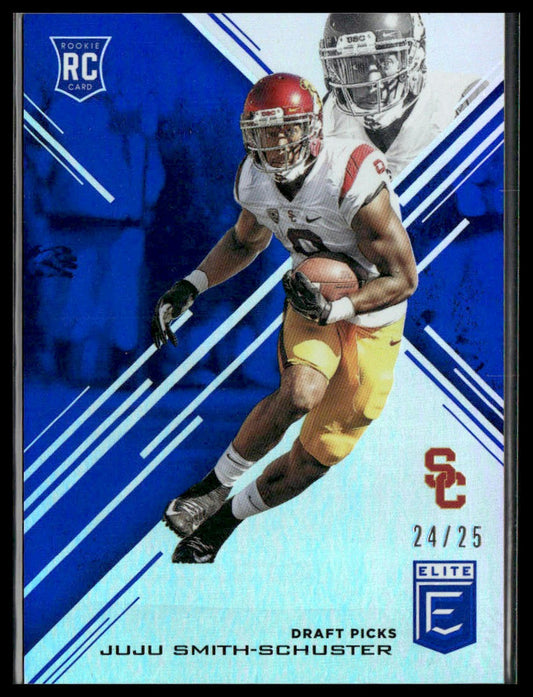 JuJu Smith-Schuster #113 Rookie 2017 Panini Elite Blue #/25 USC Trojans