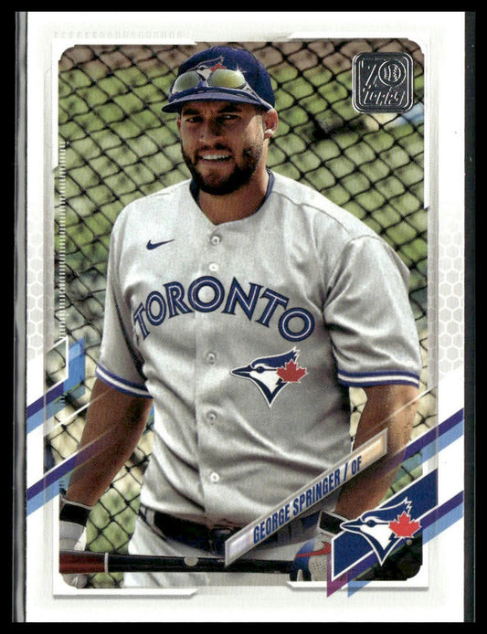 George Springer #633 2021 Topps Toronto Blue Jays Image Variation SP