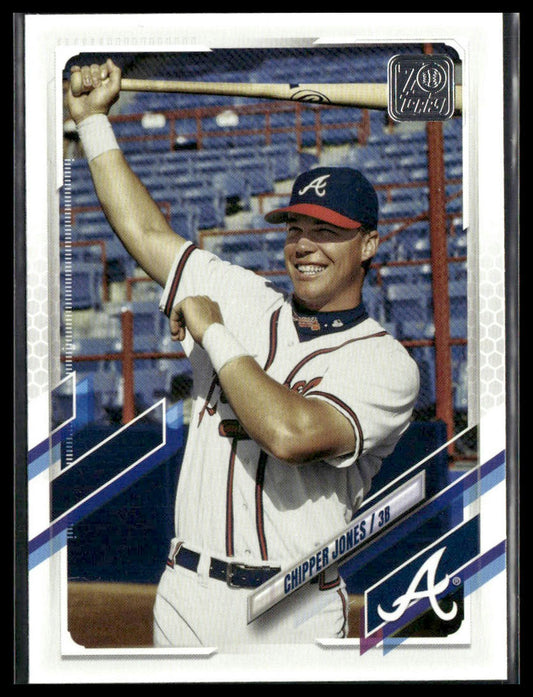 Chipper Jones #641 2021 Topps Atlanta Braves Legend Variation SP