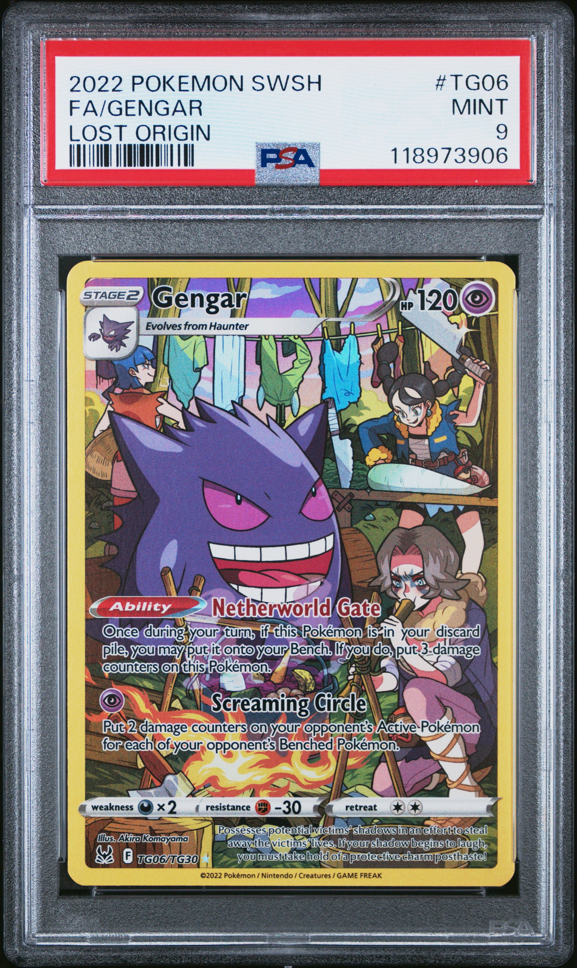 PSA 9 Gengar #TG06 Lost Origin