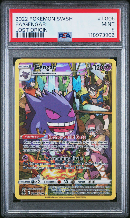 PSA 9 Gengar #TG06 Lost Origin