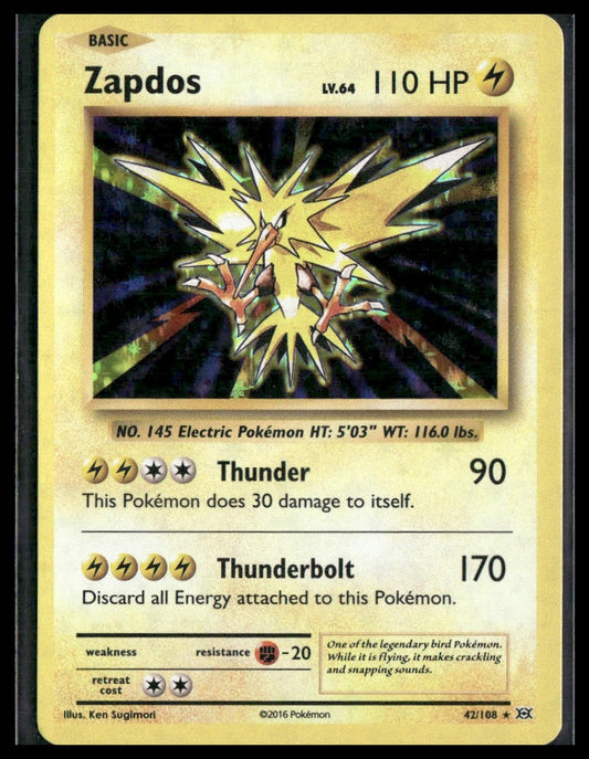 Zapdos #42/108 XY - Evolutions NM