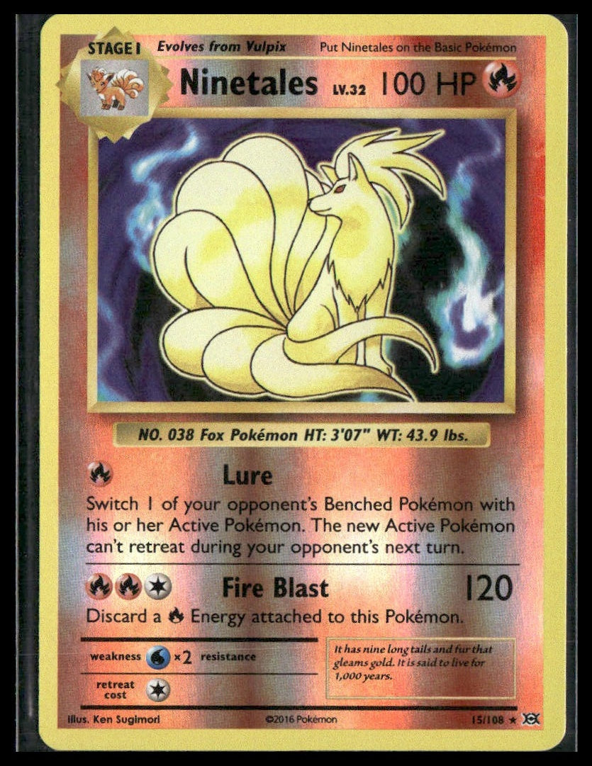 Ninetales #15/108 Reverse Holo XY - Evolutions NM