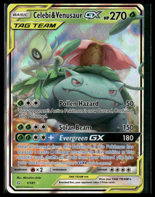 Celebi & Venusaur GX #1/181 SM - Team Up MP