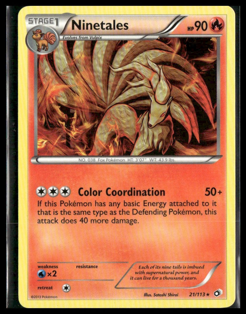 Ninetales #21/113 Legendary Treasures NM